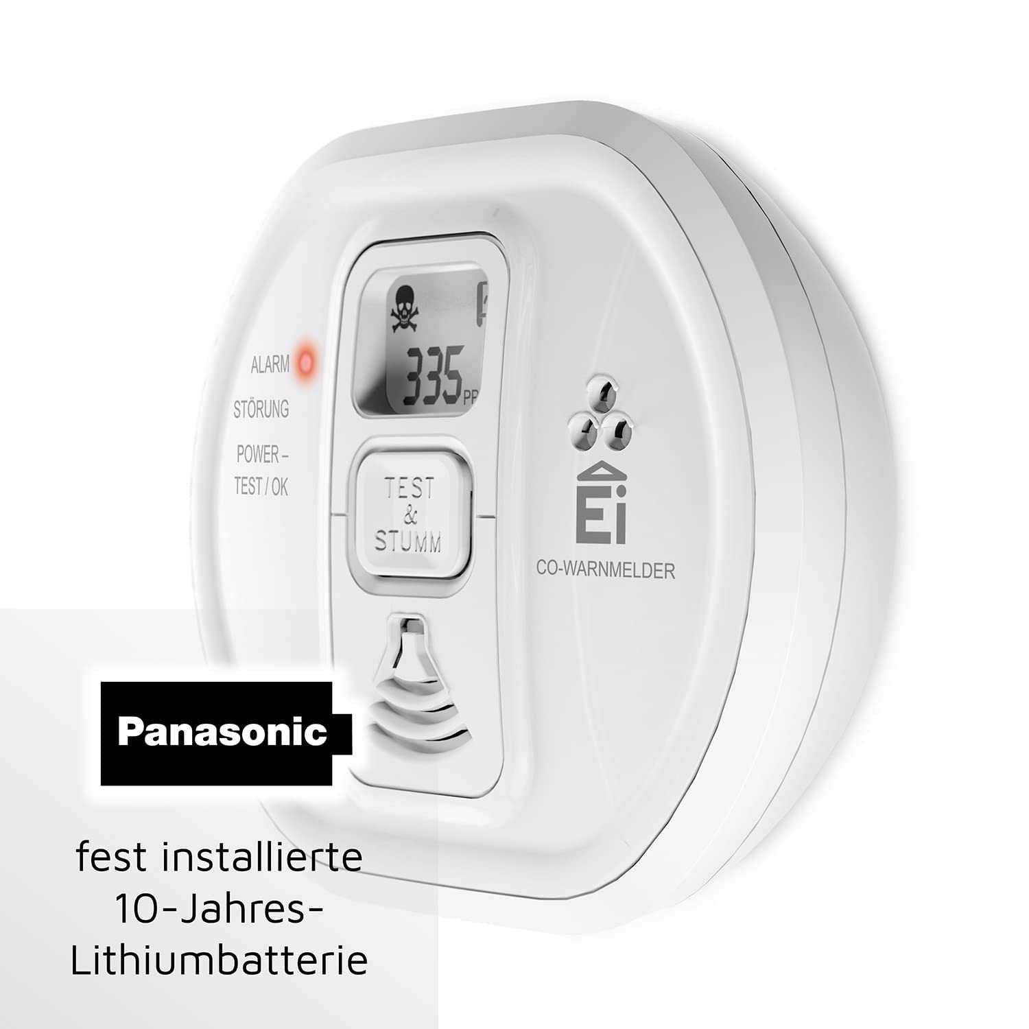 Ei Electronics Ei208D Kohlenmonoxid-Melder - Zuverlässiger CO-Melder mit LCD-Anzeige und Batterie Mesch Shop Ei Electronics Ei208D Kohlenmonoxid-Melder - Zuverlässiger CO-Melder mit LCD-Anzeige und Batterie Mesch Shop